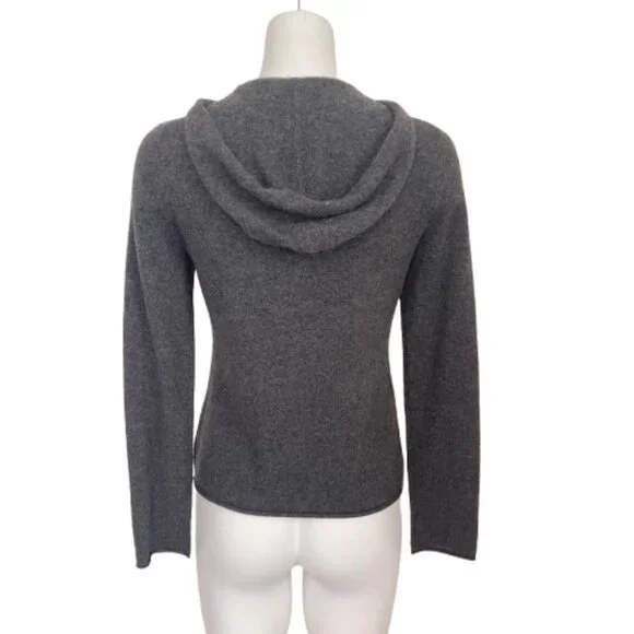 Peck & Peck 2 fly pure cashemere Gray Zip Hoodie - Picture 9 of 11